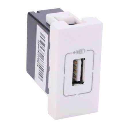 MECANISME PRISE USB TYPE A 1 MODULE BLANC MOSAIC