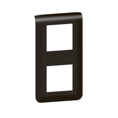 PLAQUE DE FINITION DOUBLE 2X2 MODULES VERTICAL MOSAIC NOIR