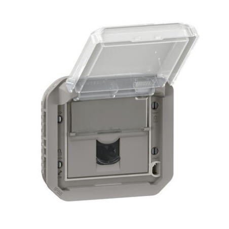 MECANISME PRISE RJ 45 GRIS PLEXO 2022