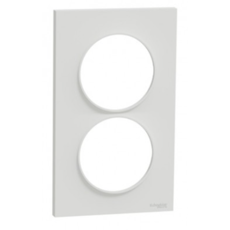 PLAQUE DOUBLE VERTICALE ODACE STYLE BLANC