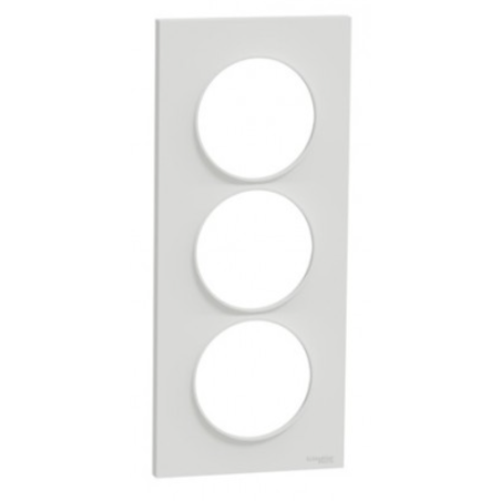 PLAQUE TRIPLE VERTICALE ODACE STYLE BLANC